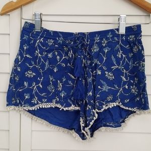 AMUSE SOCIETY Blue Coast Floral Shorts XS